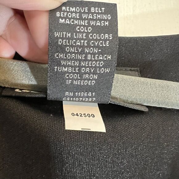 Lane Bryant Fit & Flare Dress Plus Sz 20 Black Metallic Gray V Neck Sleeveless - Picture 7 of 8